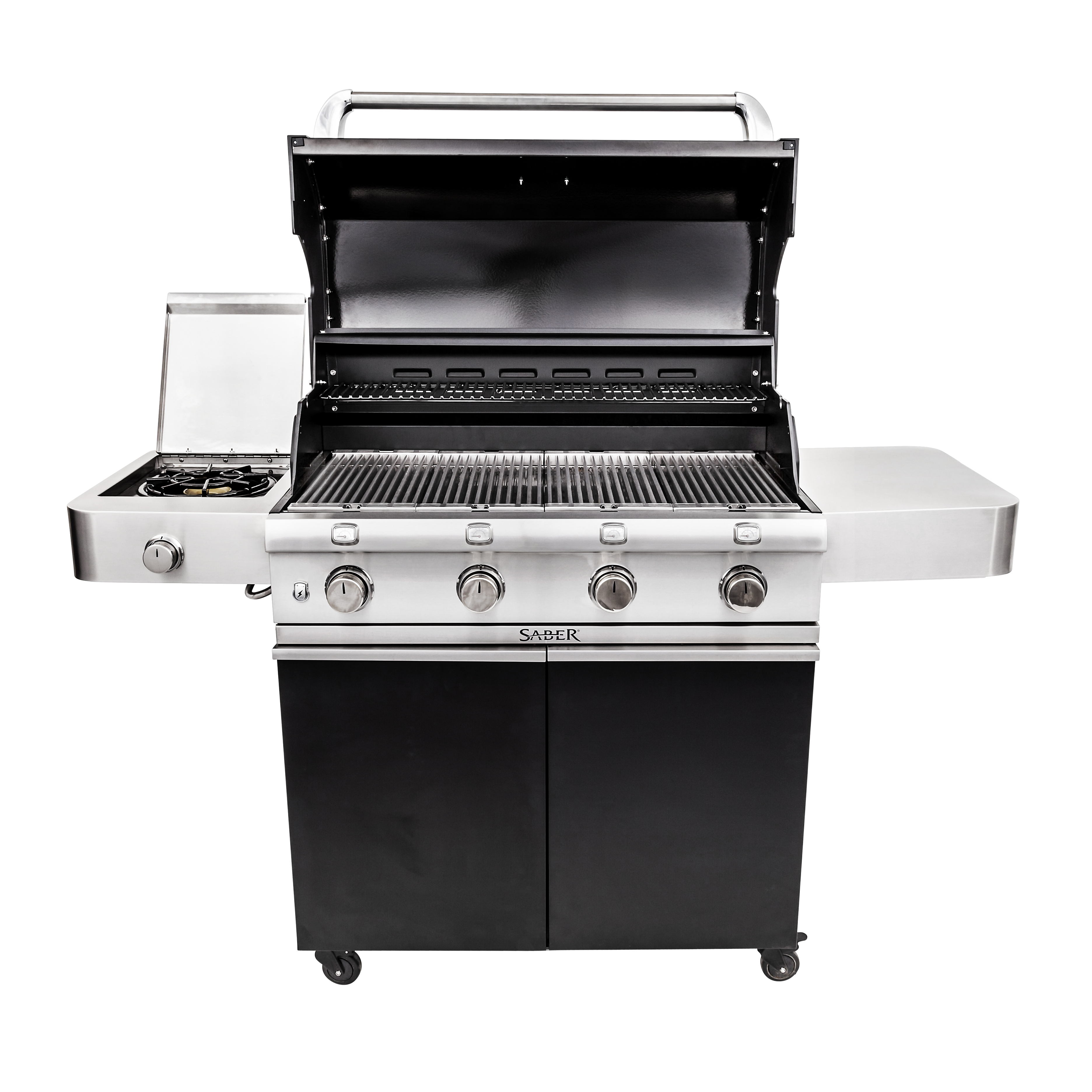 SABER® Deluxe Black 4-Burner Gas Grill