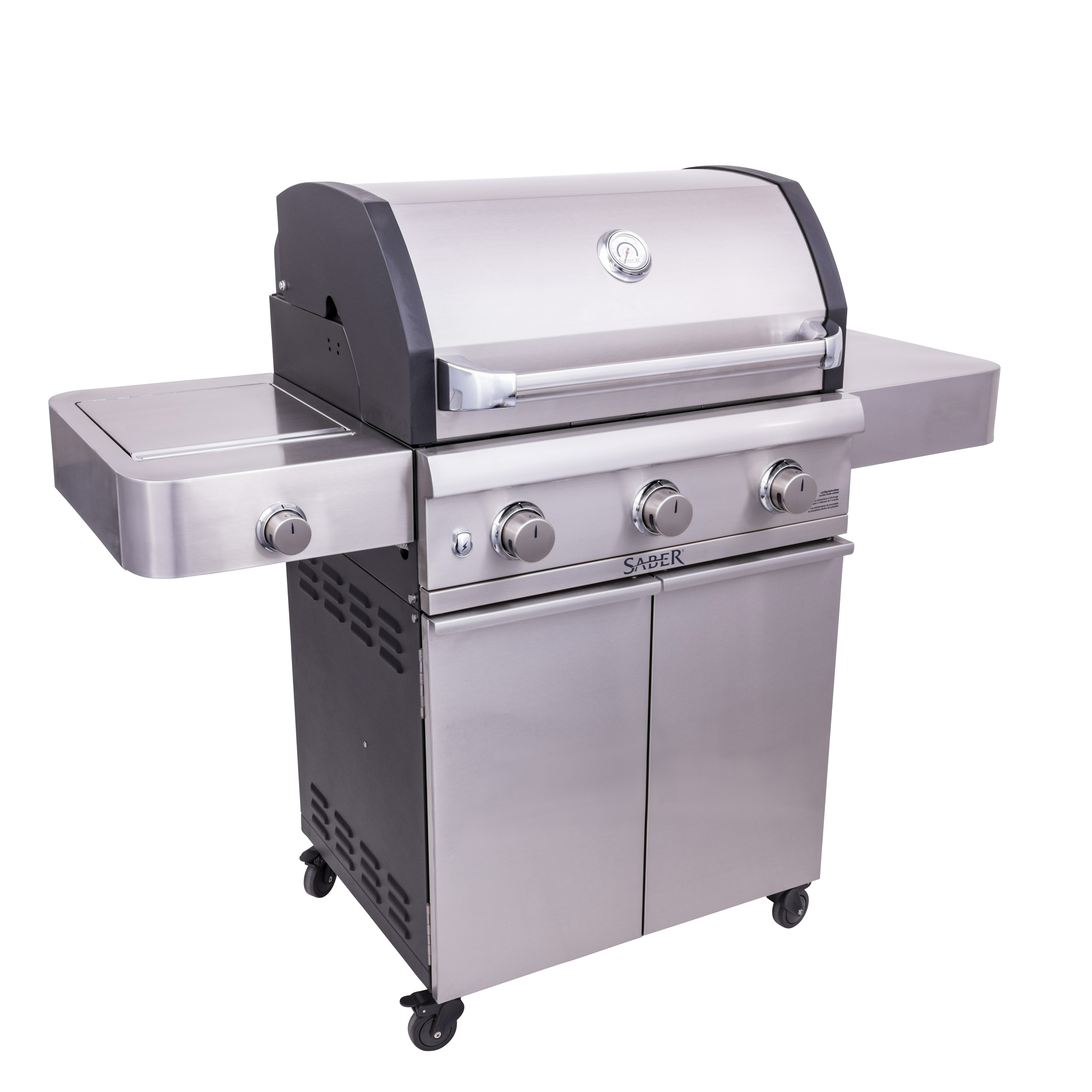 SABER® Cast Stainless 3-Burner Gas Grill