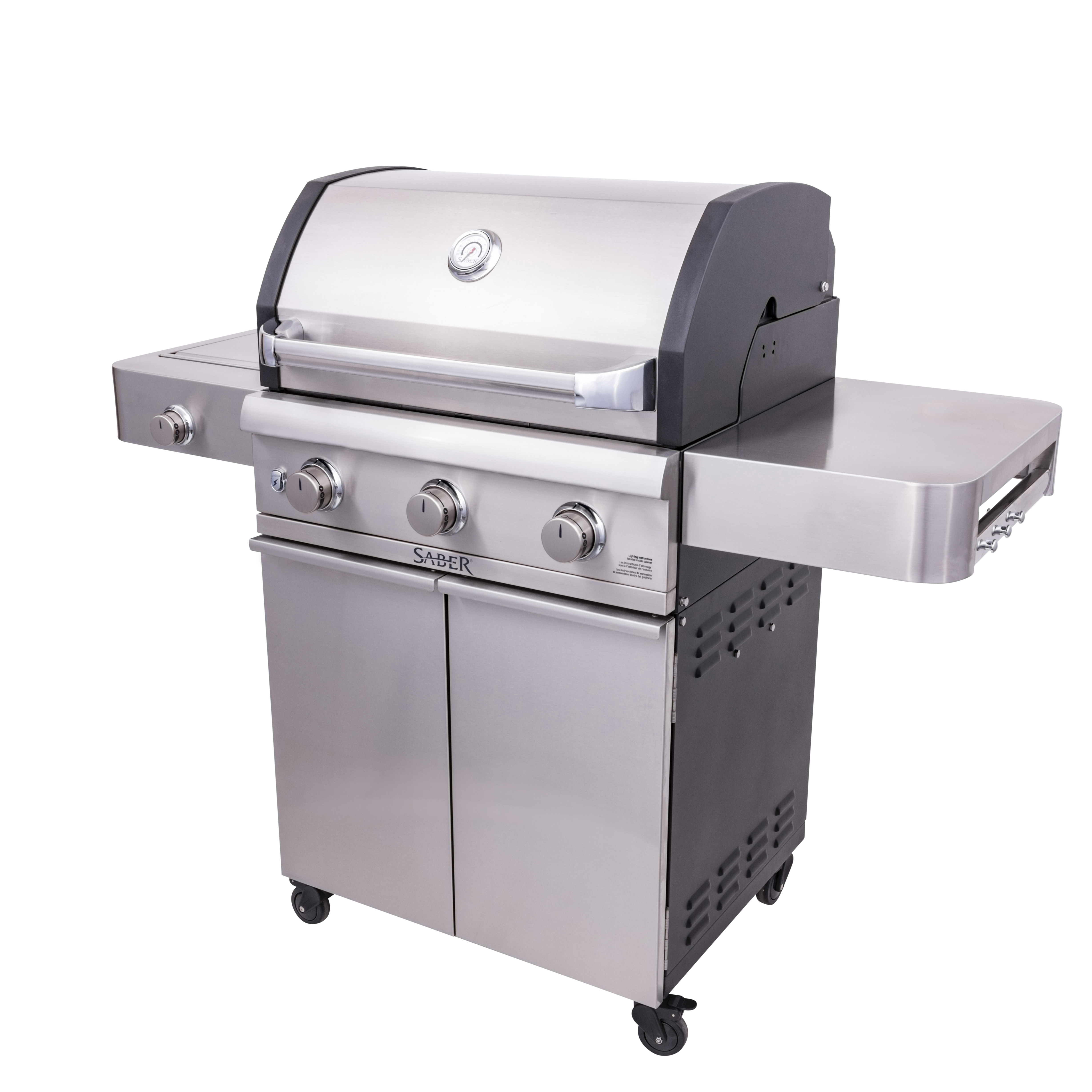 SABER® Cast Stainless 3-Burner Gas Grill