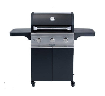 SABER® Cast Black 3-Burner Gas Grill