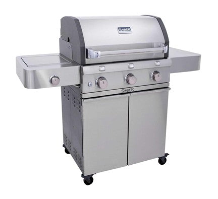 SABER® Cast Stainless 3-Burner Gas Grill