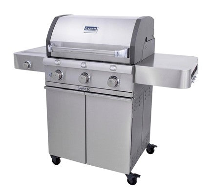 SABER® Cast Stainless 3-Burner Gas Grill