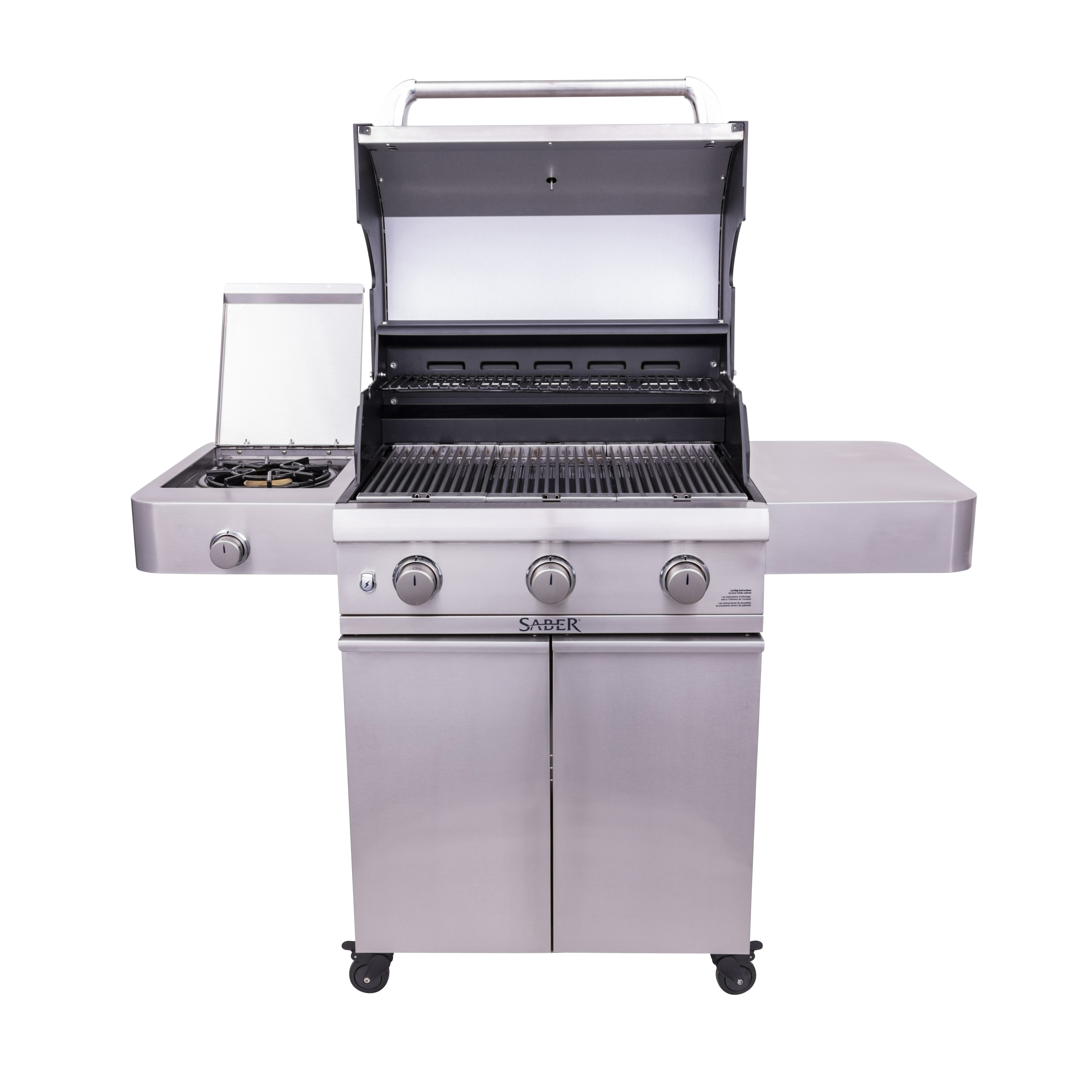 SABER® Cast Stainless 3-Burner Gas Grill