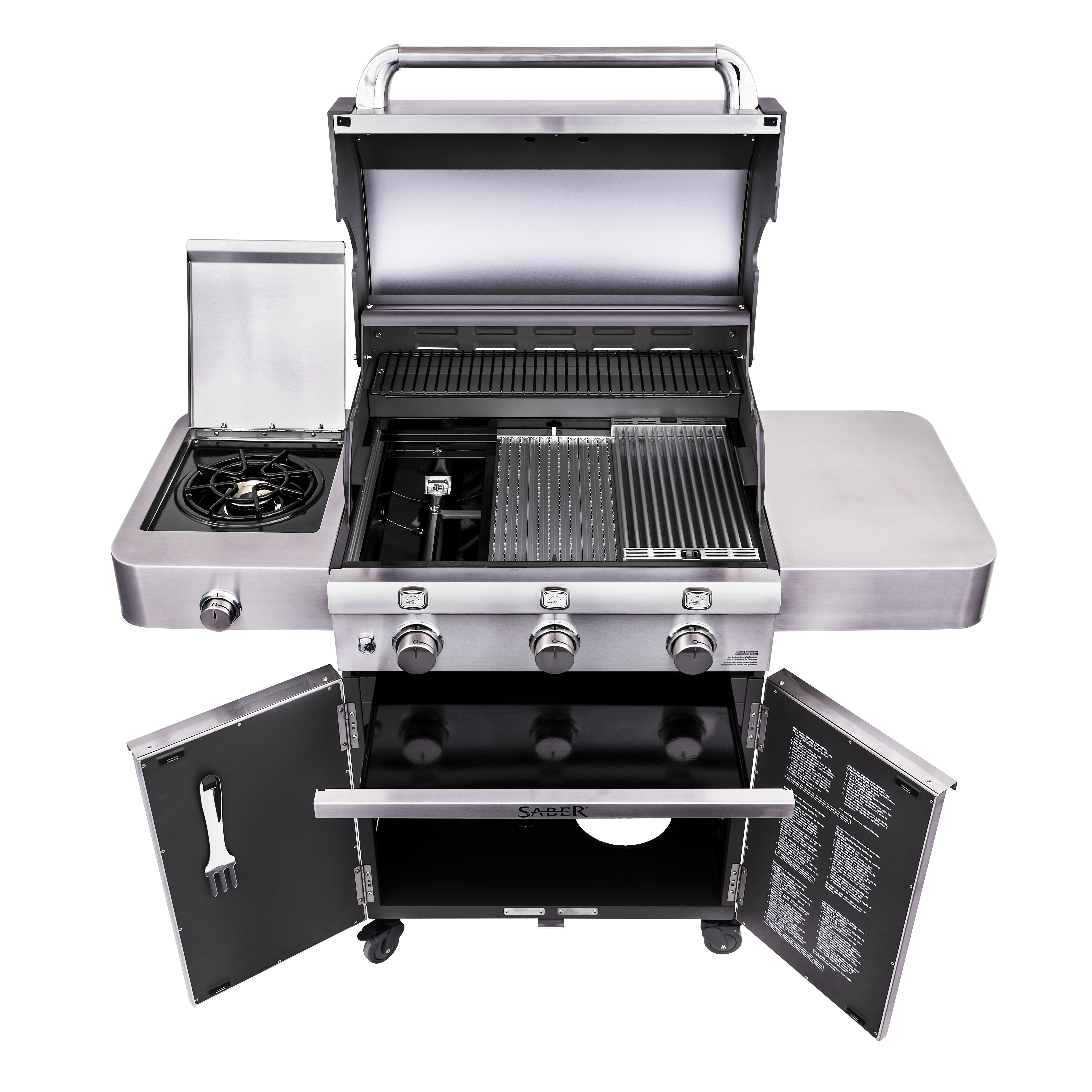 SABER® Deluxe Stainless 3-Burner Gas Grill