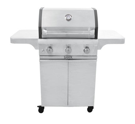 SABER® Cast Stainless 3-Burner Gas Grill
