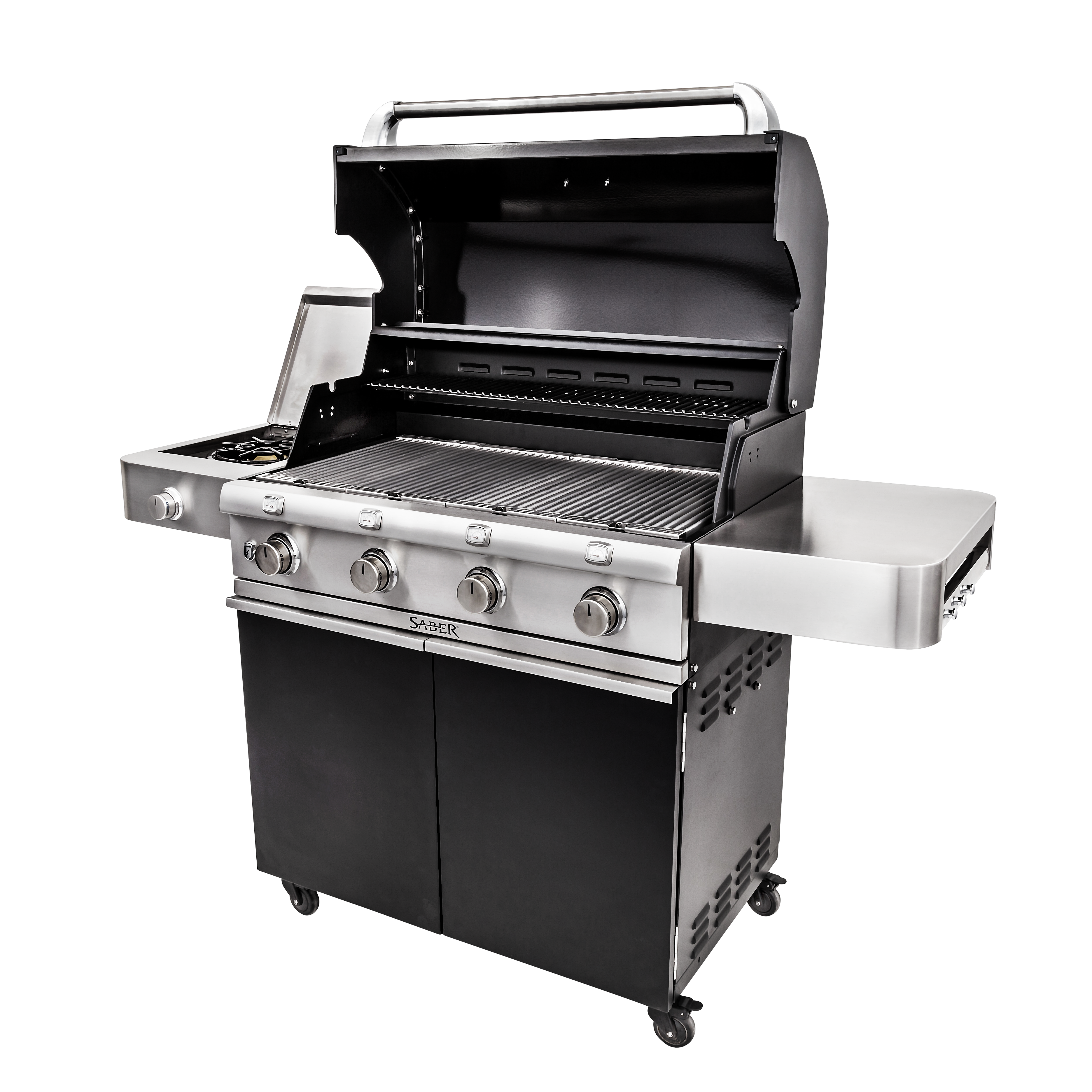 SABER® Deluxe Black 4-Burner Gas Grill