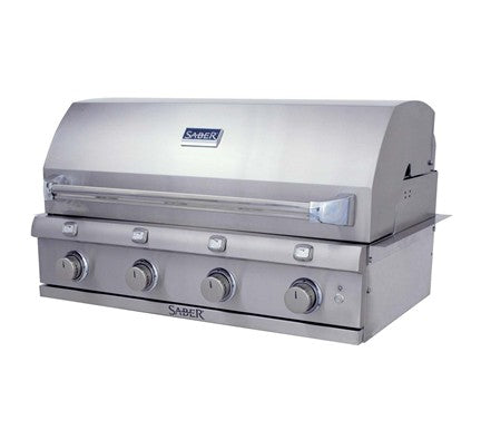 SABER® Stainless Steel 4-Burner Built-In Gas Grill
