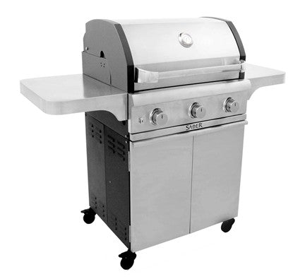 SABER® Cast Stainless 3-Burner Gas Grill