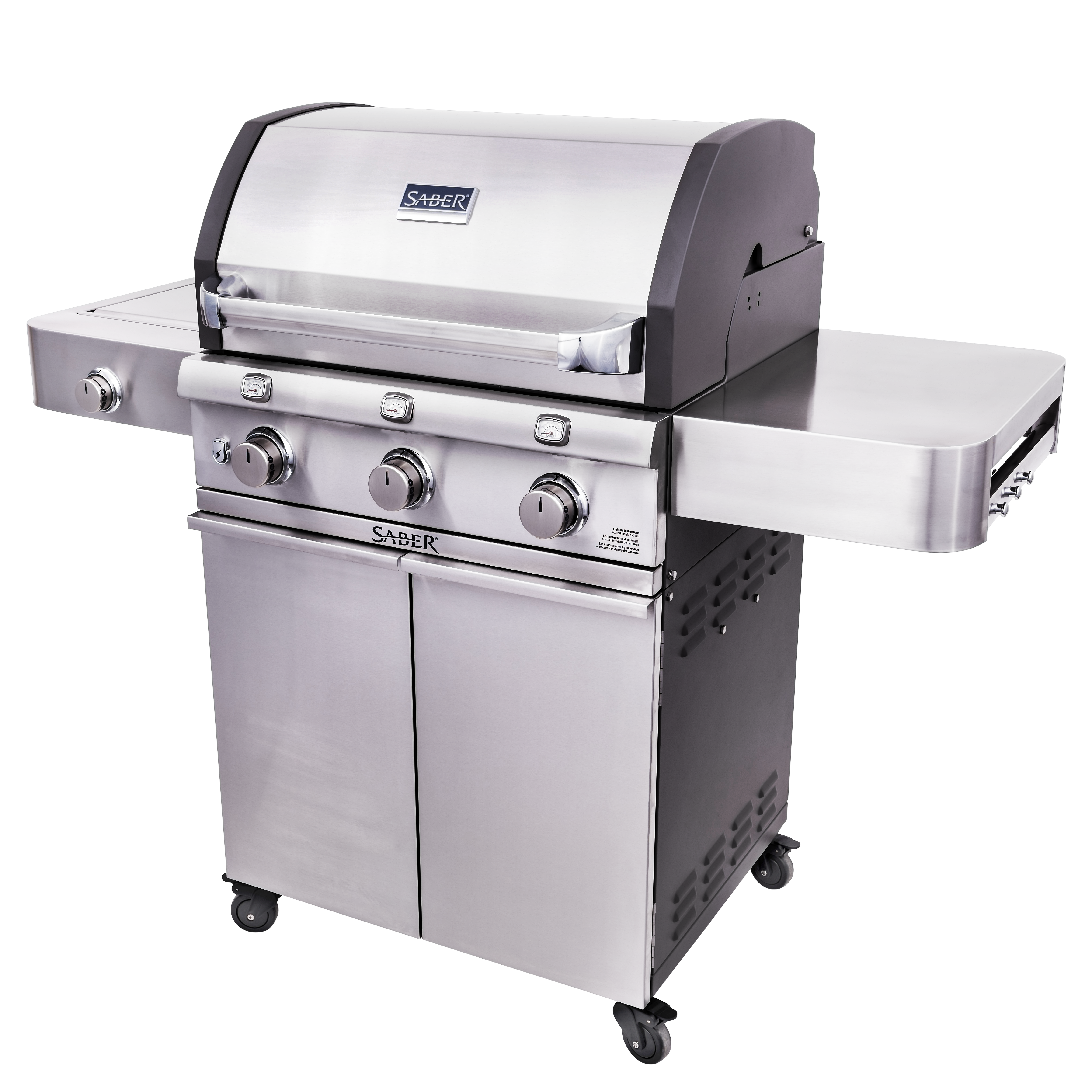 SABER® Deluxe Stainless 3-Burner Gas Grill – sabergrills