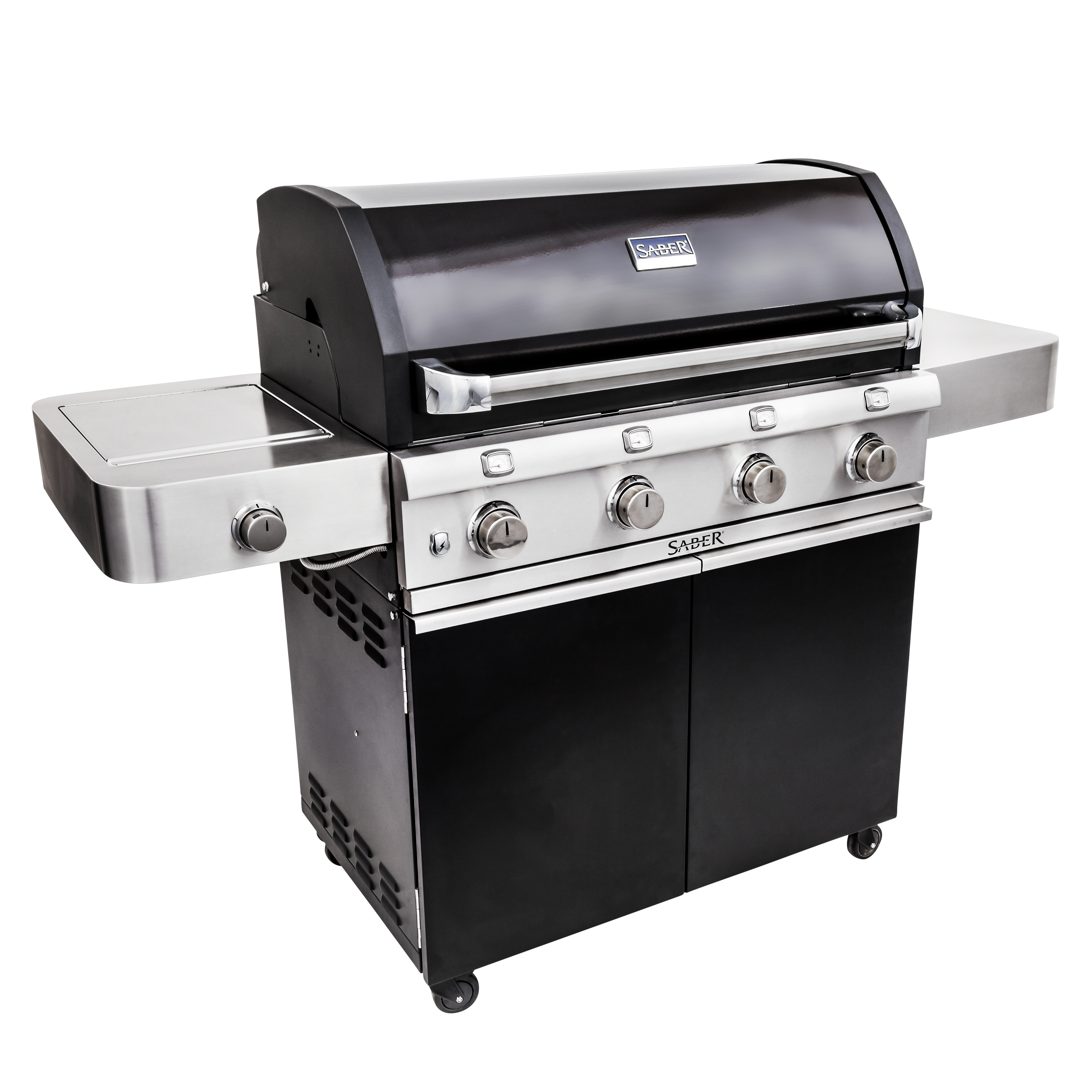 SABER® Deluxe Black 4-Burner Gas Grill