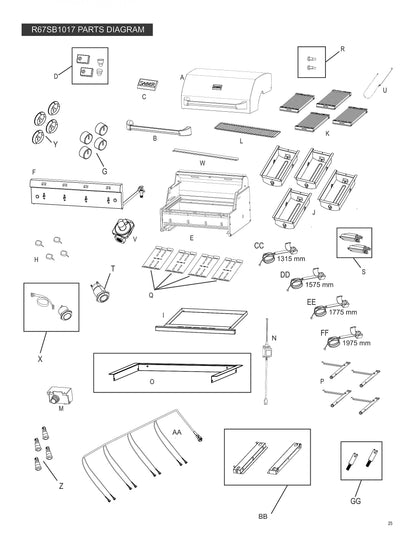 SABER® Elite Series 4-Burner Built-In Gas Grill