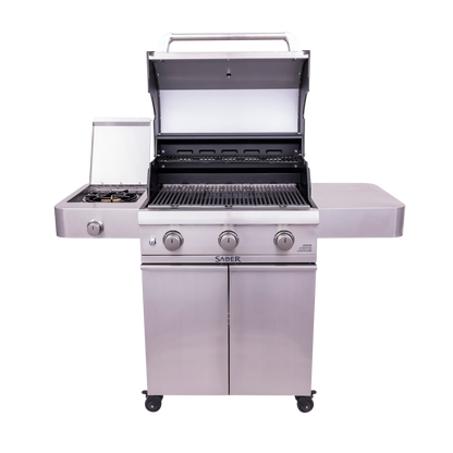 SABER® Cast Stainless 3-Burner Gas Grill