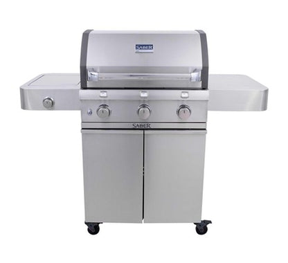 SABER® Cast Stainless 3-Burner Gas Grill