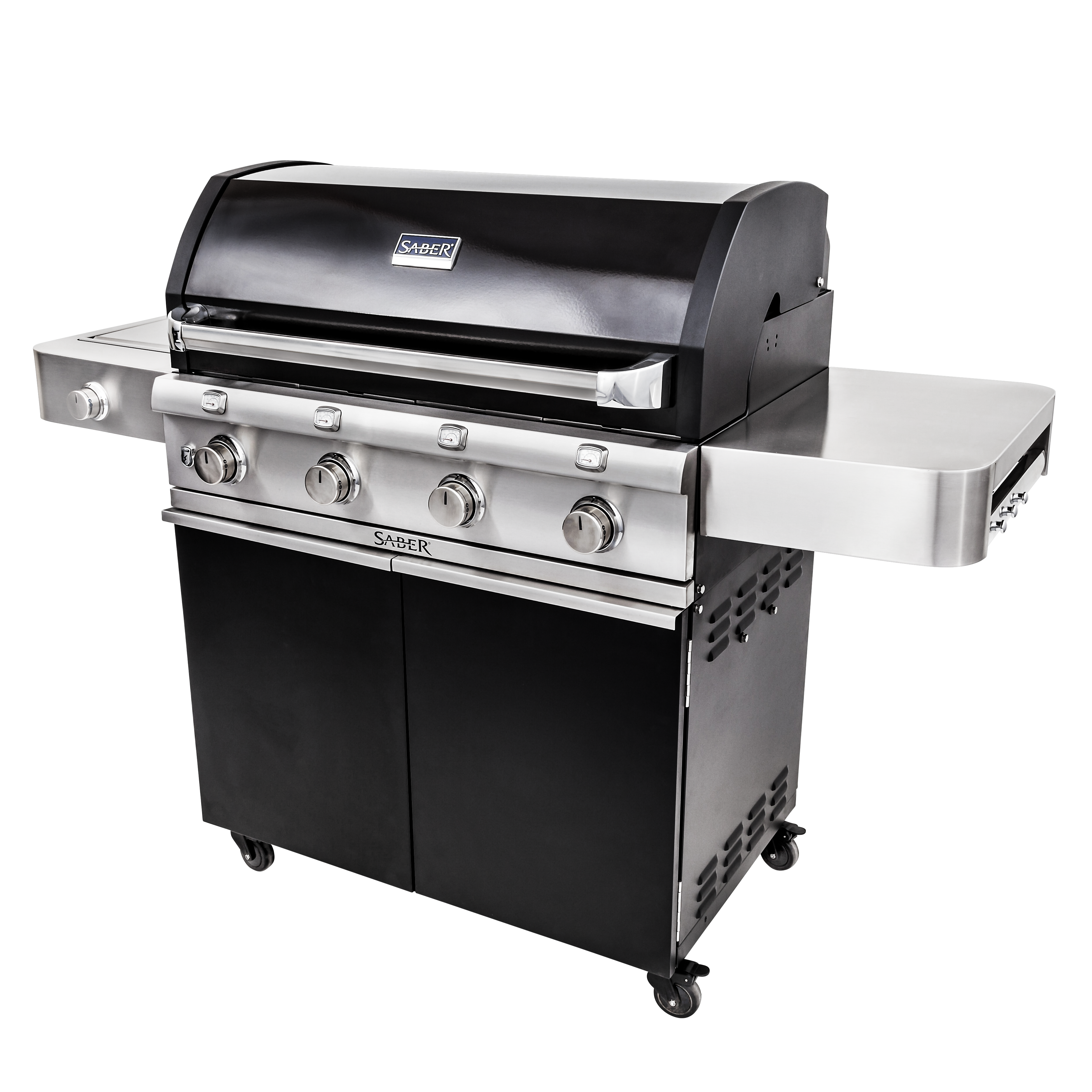 SABER® Deluxe Black 4-Burner Gas Grill