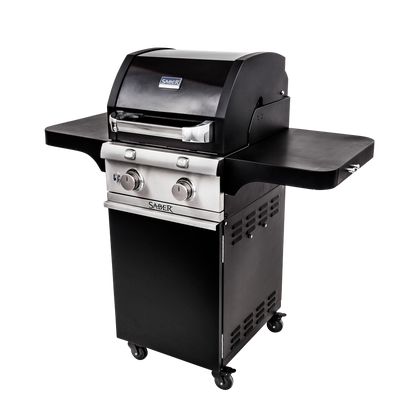SABER® Deluxe Black 2-Burner Gas Grill