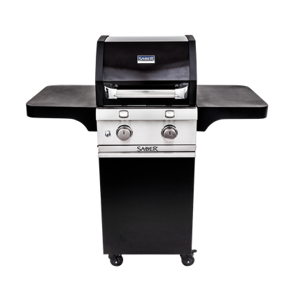 SABER® Deluxe Black 2-Burner Gas Grill