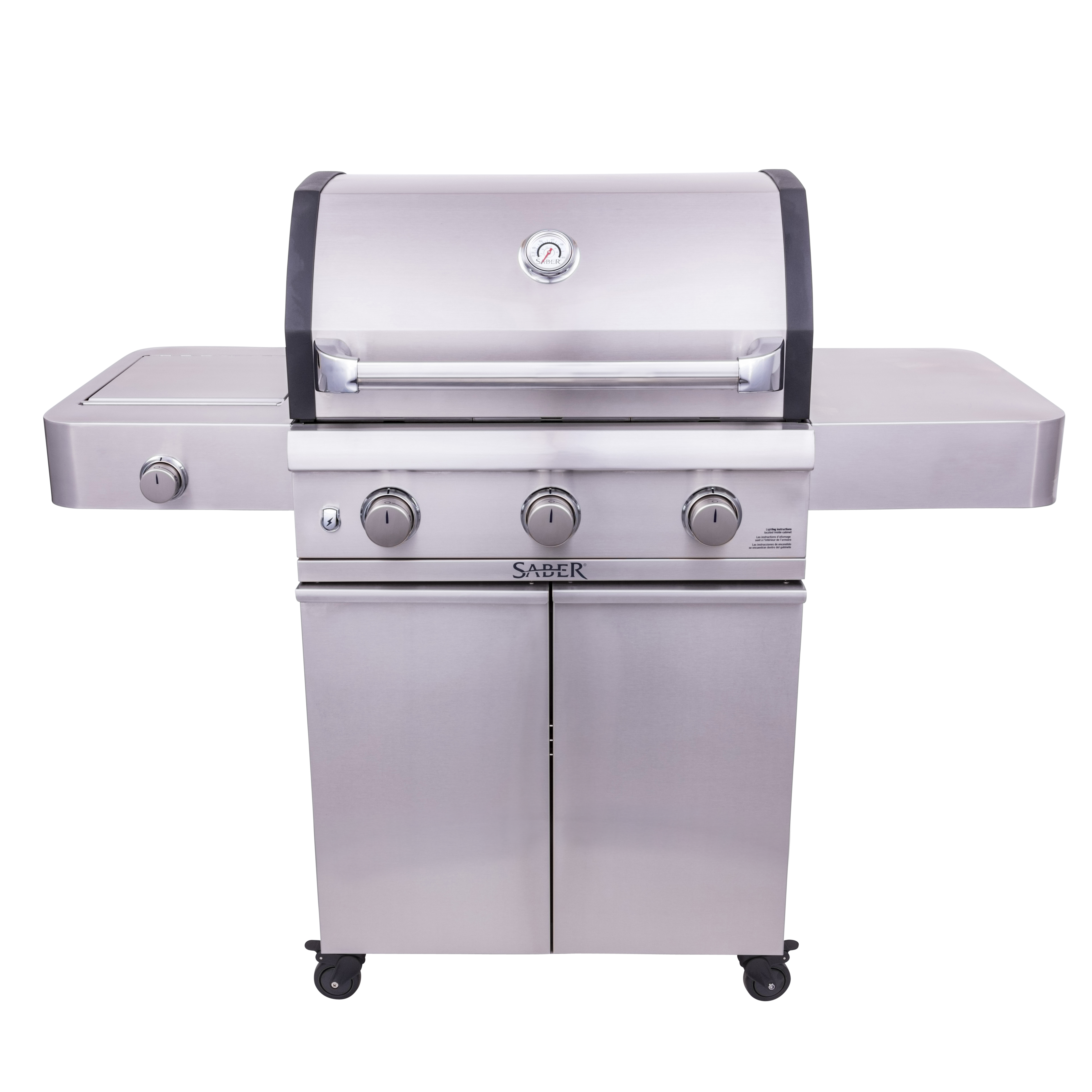 SABER® Cast Stainless 3-Burner Gas Grill