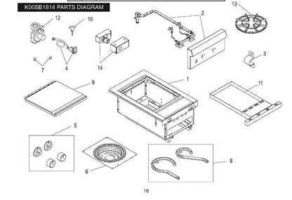 SABER® Premium Dual-Control Built-In Burner