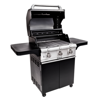 SABER® Deluxe Black 3-Burner Gas Grill