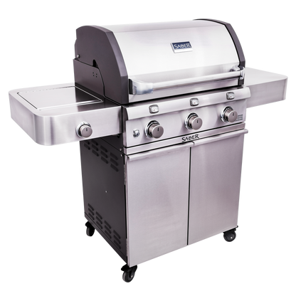 SABER® Deluxe Stainless 3-Burner Gas Grill