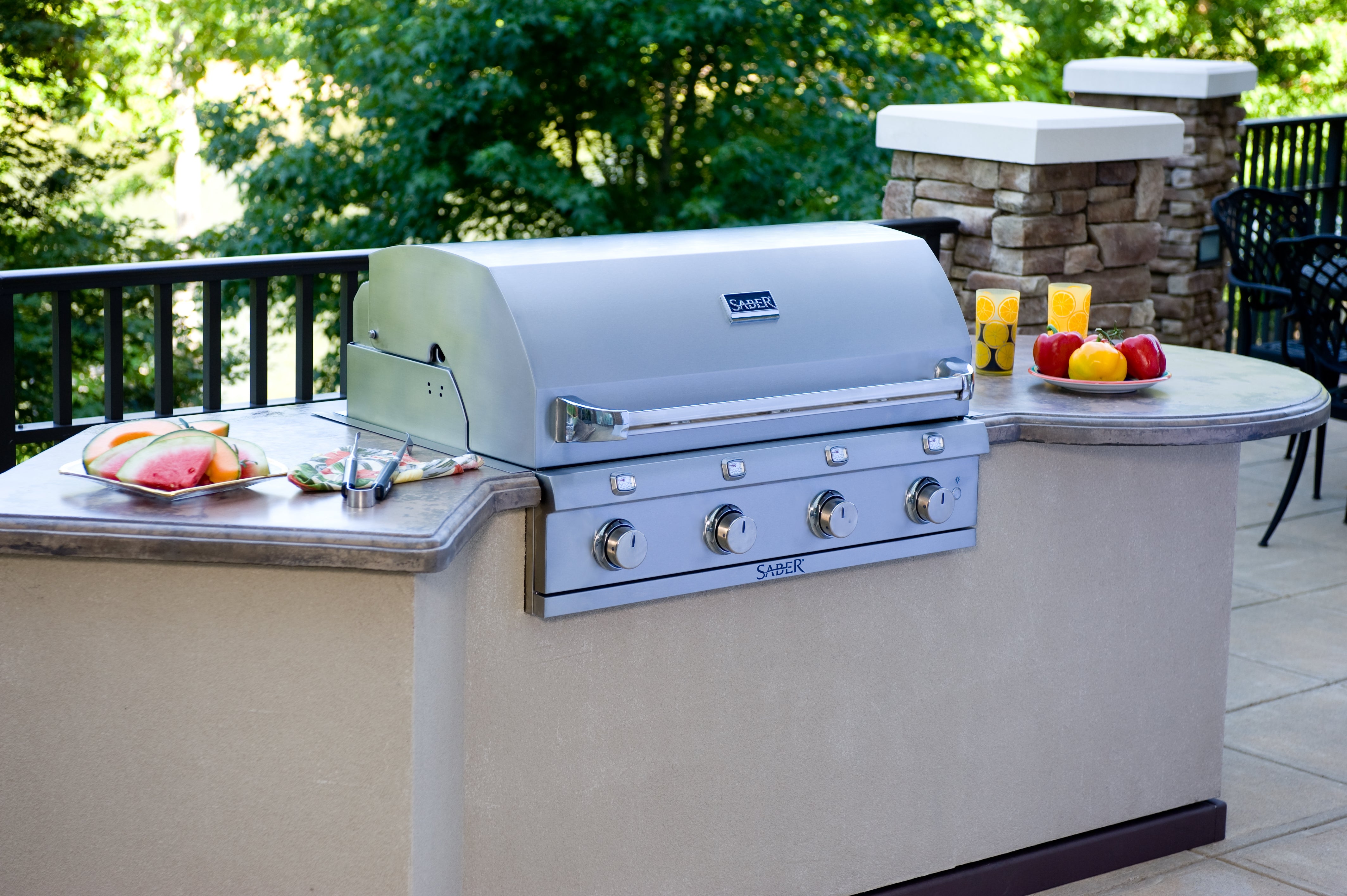 SABER® Premium 4-Burner Built-In Gas Grill
