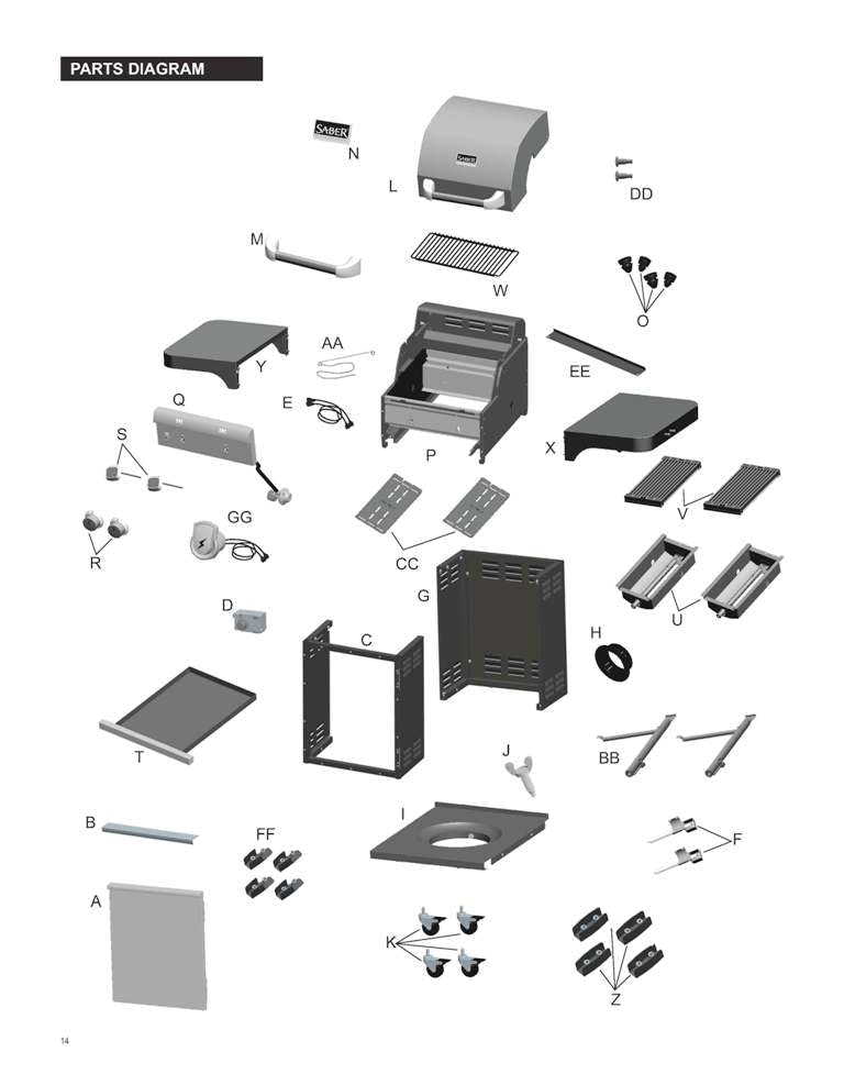 SABER® Stainless Steel 2-Burner Gas Grill