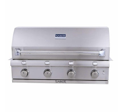 SABER® Stainless Steel 4-Burner Built-In Gas Grill