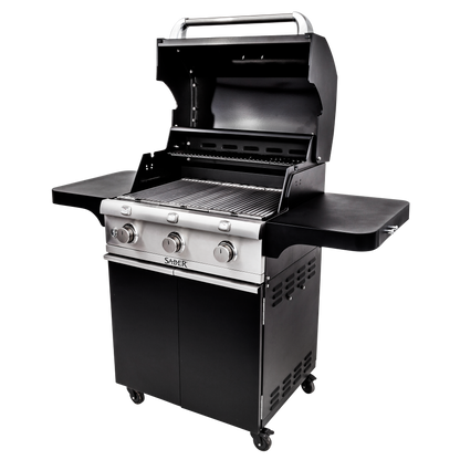 SABER® Deluxe Black 3-Burner Gas Grill