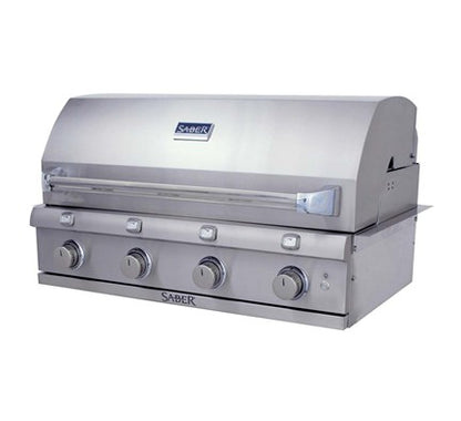 SABER® Stainless Steel 4-Burner Built-In Gas Grill