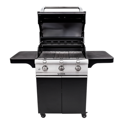 SABER® Deluxe Black 3-Burner Gas Grill