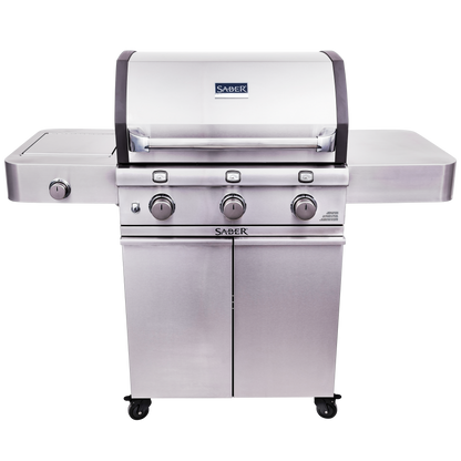 SABER® Deluxe Stainless 3-Burner Gas Grill