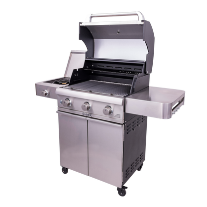 SABER® Cast Stainless 3-Burner Gas Grill