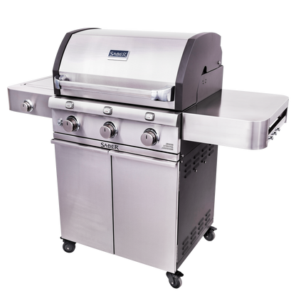 SABER® Deluxe Stainless 3-Burner Gas Grill