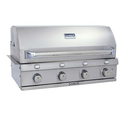SABER® Stainless Steel 4-Burner Built-In Gas Grill