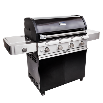SABER® Deluxe Black 4-Burner Gas Grill