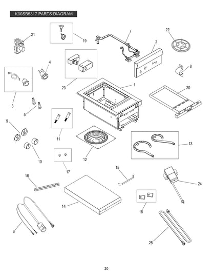 SABER® Elite Dual-Control Built-In Side Burner