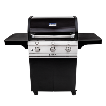 SABER® Deluxe Black 3-Burner Gas Grill