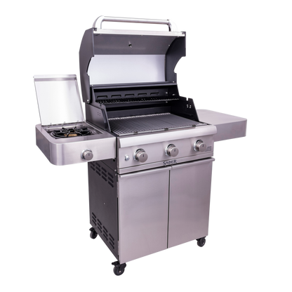SABER® Cast Stainless 3-Burner Gas Grill