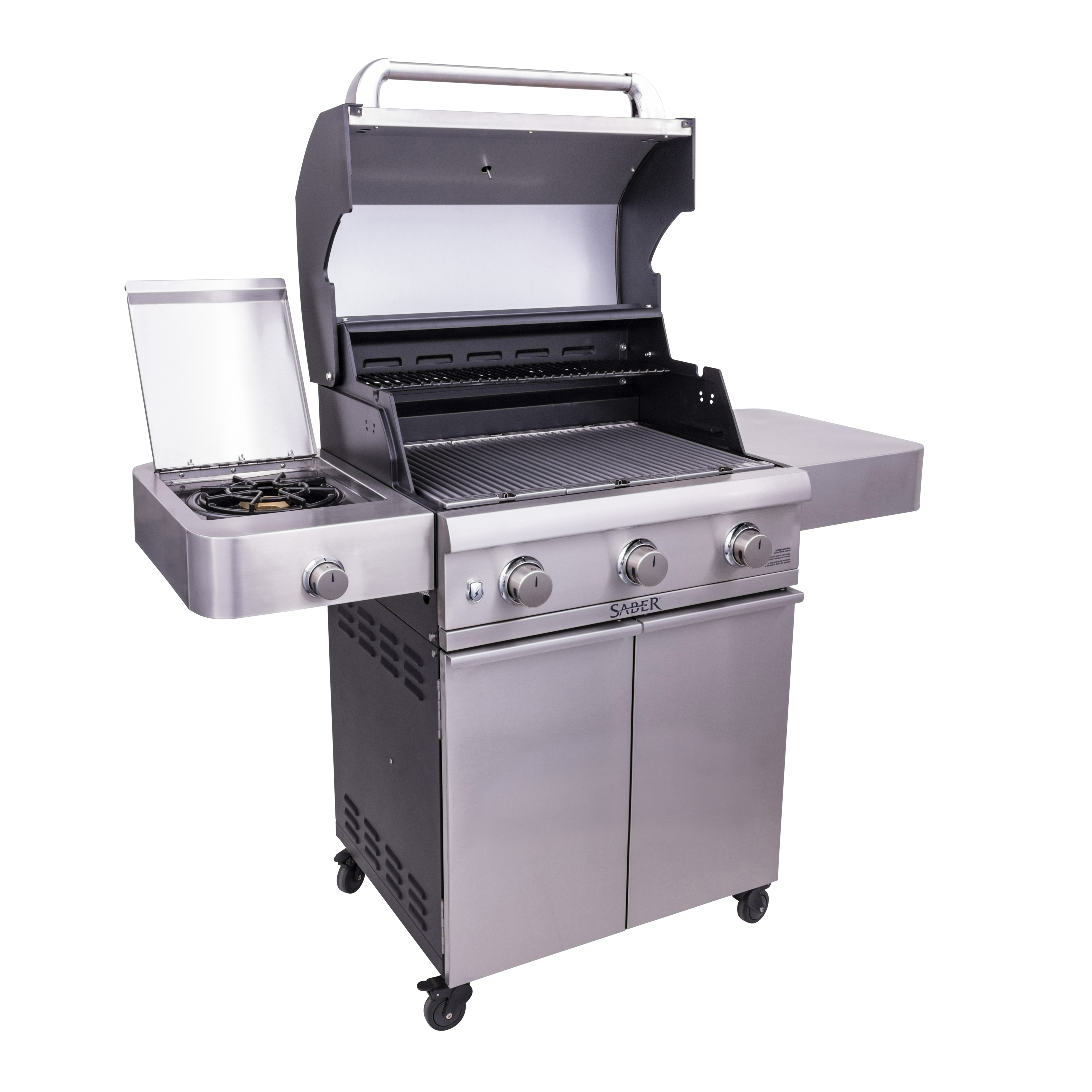 SABER® Cast Stainless 3-Burner Gas Grill