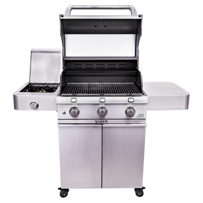 SABER® Deluxe Stainless 3-Burner Gas Grill