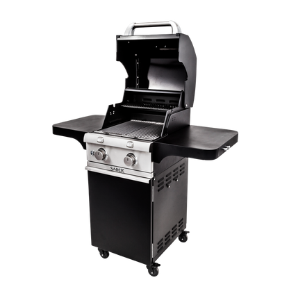 SABER® Deluxe Black 2-Burner Gas Grill