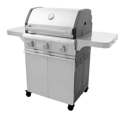SABER® Cast Stainless 3-Burner Gas Grill